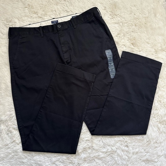 J. Crew Factory Pants Men’s Straight-Fit Flex Chino Classic Black 38x32 NWT New - Picture 2 of 12